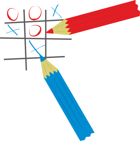Tic Tac Toe Feld Gezeichnet